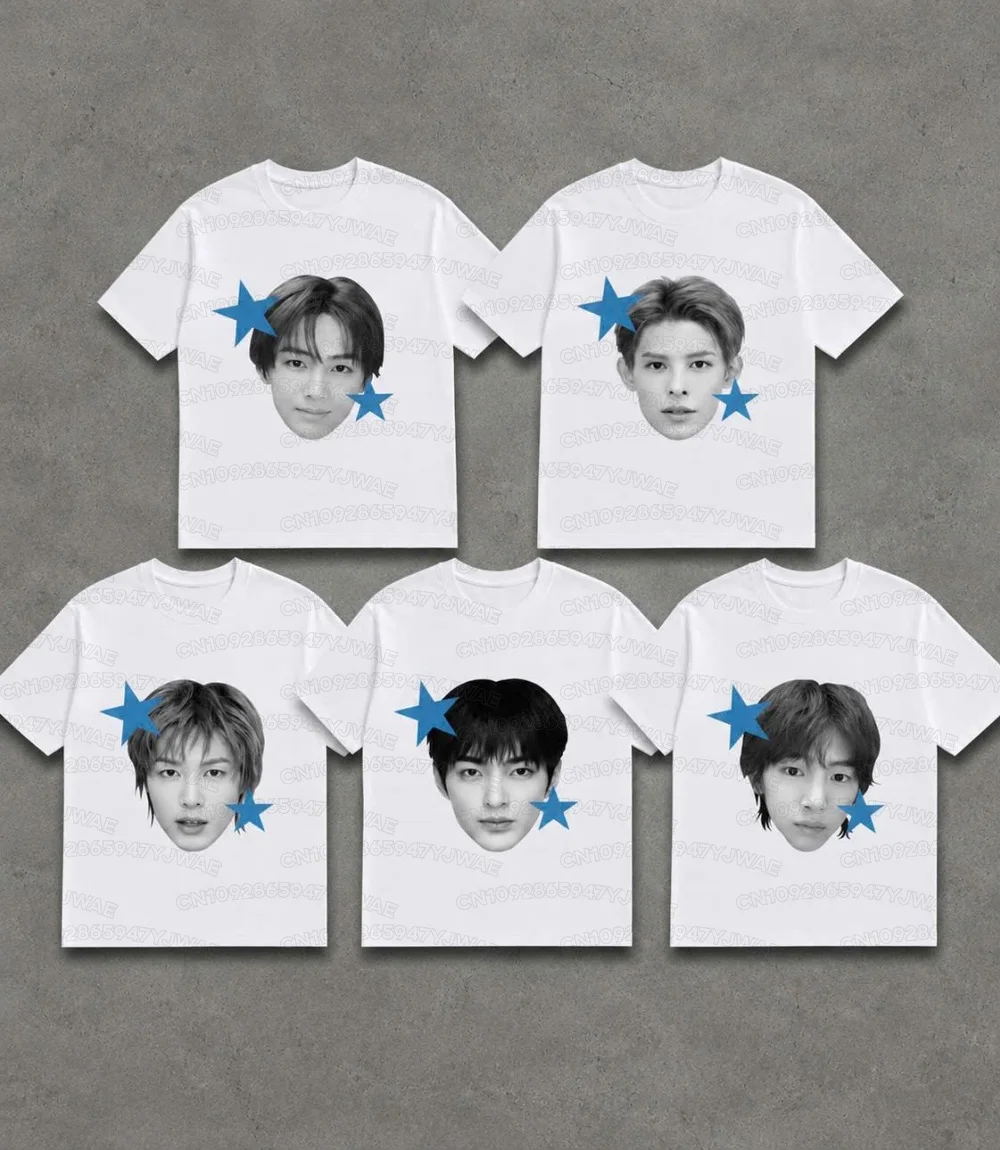 Summer Women's Men's Kpop Member T-shirt Martin Seonghyeon Keonho Tee Kpop Boy Group Shirt Unisex Graphic Fan Gift