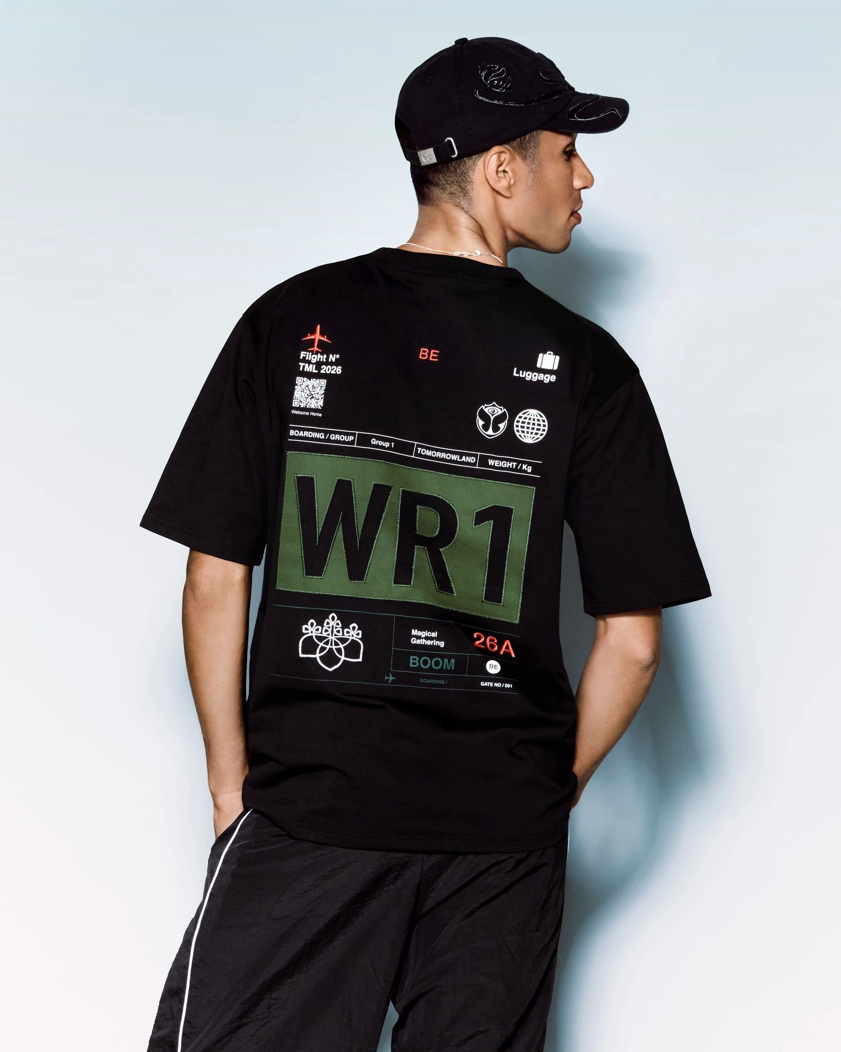 Boarding Pass Tomorrowland Electric Music Festival Graphic Tee Cotton Mens Womens T-Shirt Y2K Streetwear