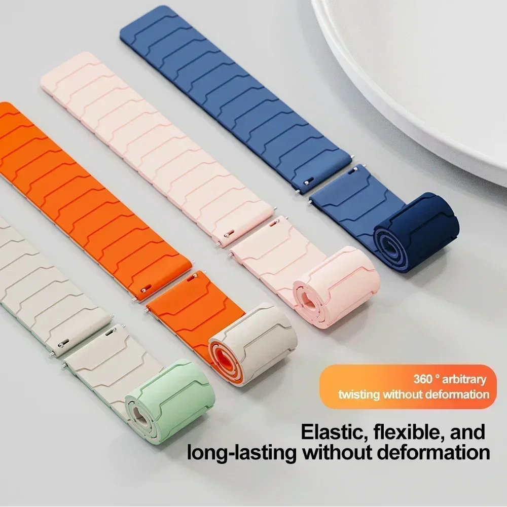 22mm 20mm Silicone Band For COLMI P81 P71 C8 Max Magnetic Sport Strap For COLMI i28 Ultra P73 V73 P28 Plus C81 M40 i11 Wristband