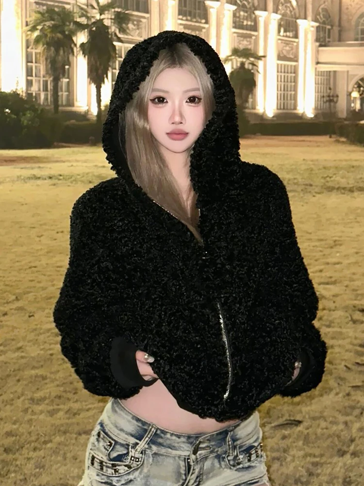 

Женское зимнее пальто из овечьей шерсти средней длины, утепленное, свободного кроя, в корейском стиле, дышащее, комфортное, из экологичного полиэстера