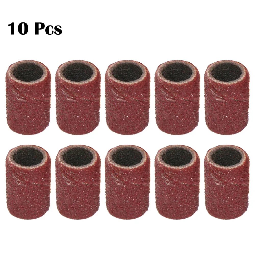 10pcs Sanding Drum Kit Sanding Ring Grinding Head Sanding Drum Sanding Mandrels Rotary Tools Abrasive Tools Accessories Fittings