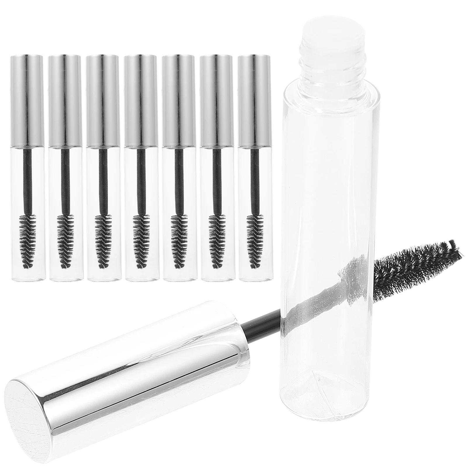 

8pcs Refillable Eyelash Growth Liquid Bottles Empty Mascara Tubes Leakproof Transparent Brush Container for Eyelash Serum Cream