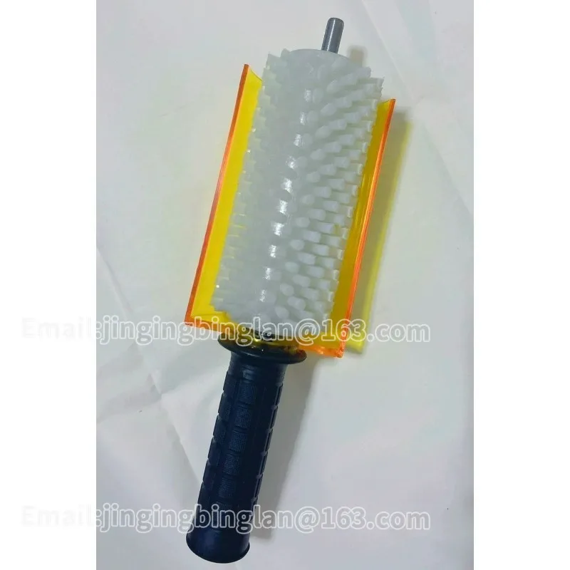 Lazy snowboard waxing roller brush set copper nylon horse hair roller brush shaft rod ski maintenance 150mm