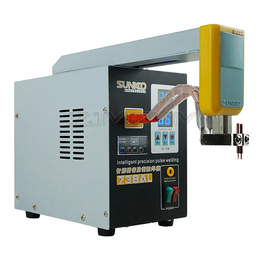 SUNKKO 3.6KW 738AL Spot Welding Machine New Upgraded Telescopic Arm Handheld WIth Spot Welding Pens Precision Pulse Spot Welders