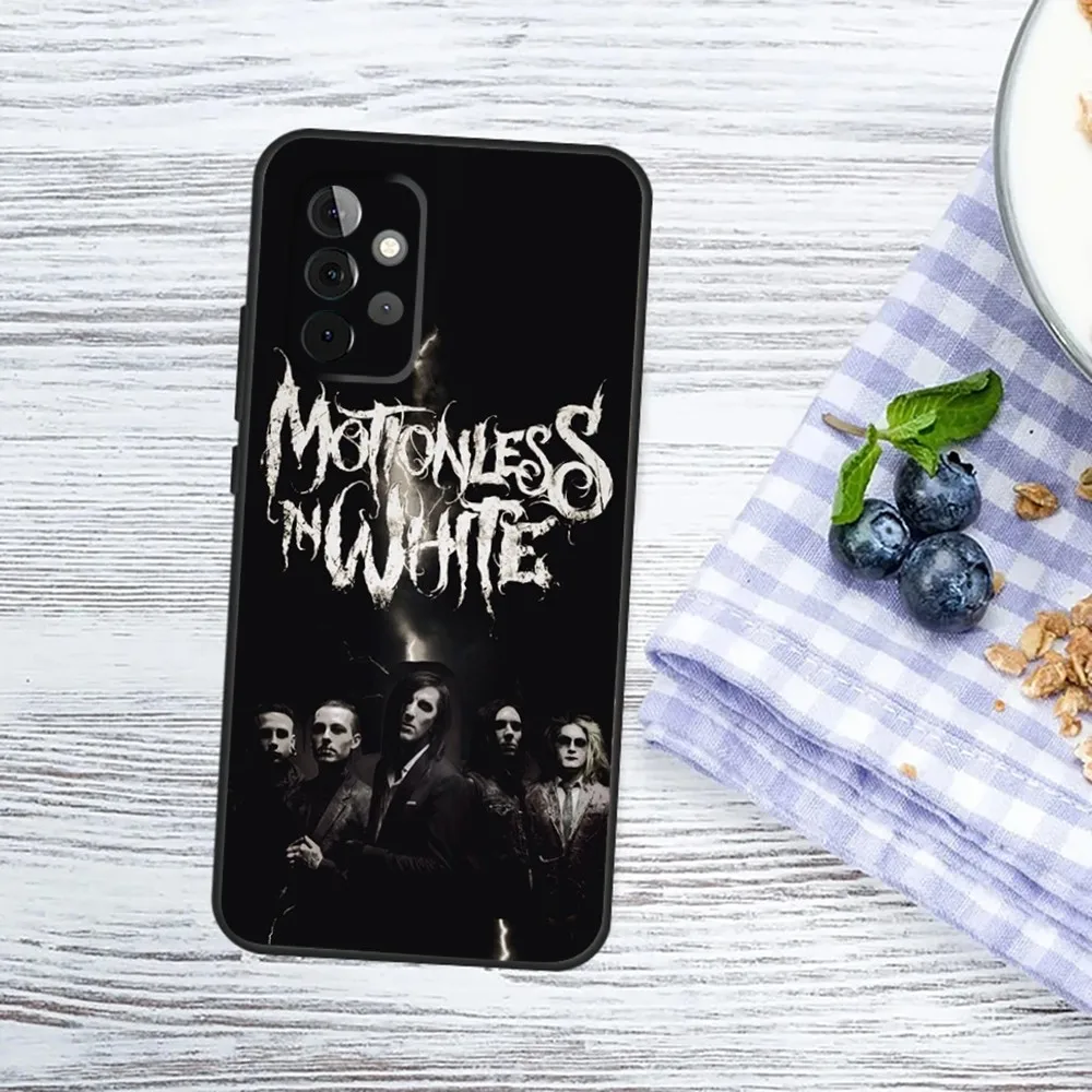 M-Motionless In White Phone Case For Samsung Galaxy A13,A21s,A22,A31,A32,A52,A53,A71,A80,A91 Soft Black Phone Cover