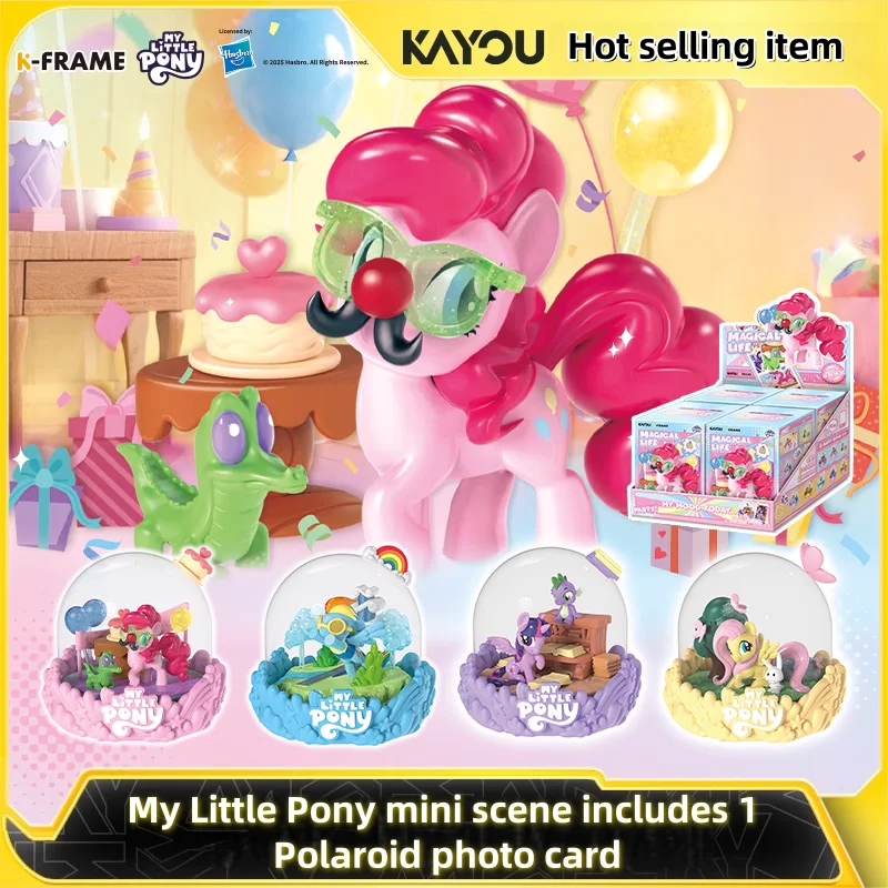 KAYOU Oryginalne Miniaturowe Scenki My Little Pony i Karty Fotograficzne Polaroid Postacie z Anime Śliczna Księżniczka Zabawka Prezent Oryginalne Pudełko