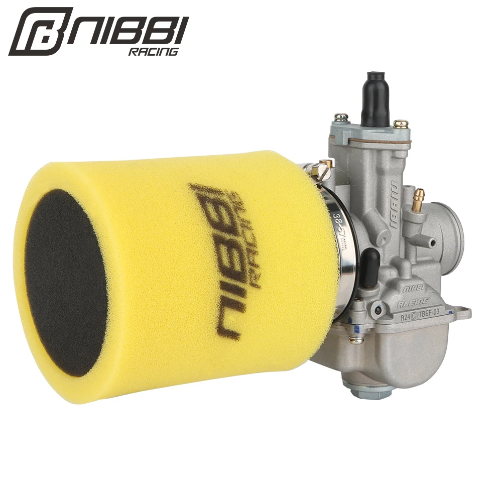 NIBBI Motorrad-Vergaser PWK 24/26/28mm Power Jets Carb Abnehmbarer Schwamm-Luftfilter-Kit für Yamaha Suzuki Pitbike 250cc Motor – Detail 9
