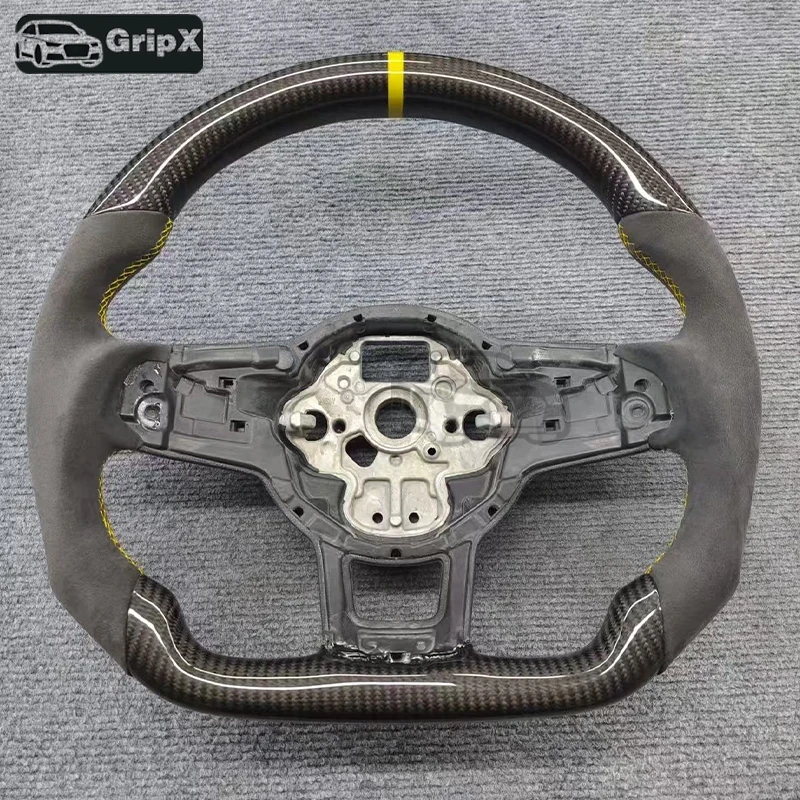 Adecuado para Volkswagen Golf MK7 MK7.5 GTI R GTD GTE T-ROC Polo GTI Scirocco piezas de automóvil de volante de fibra de carbono personalizadas