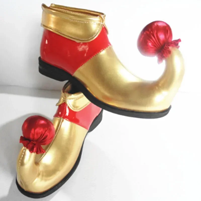 Golden Red Clown Shoes Clown Cosplay Supplies Clown Cosplay Accessories Funny Cosplay Shoes Halloween Shoes