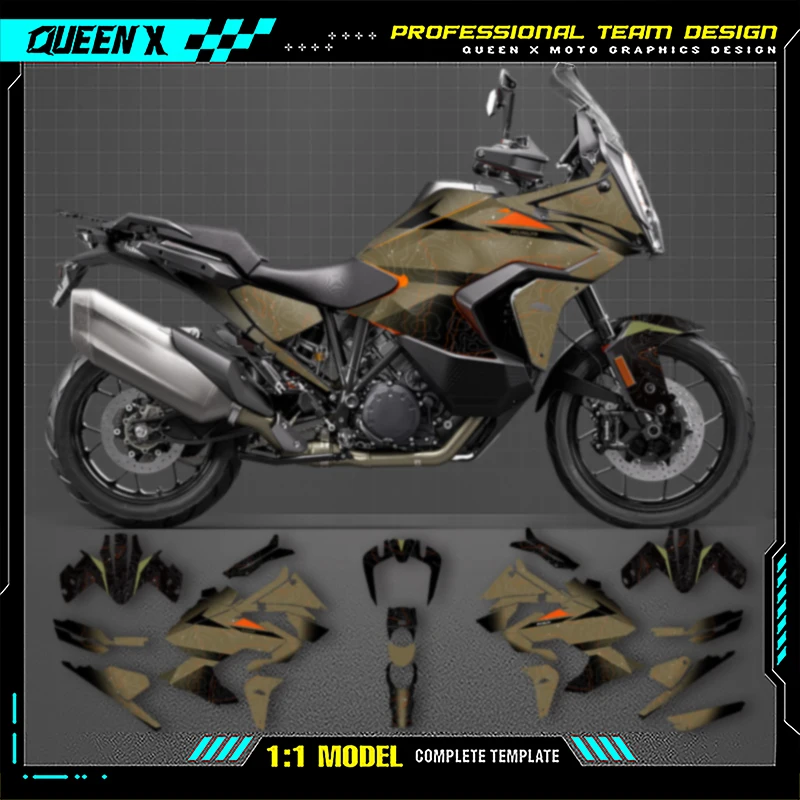 

Queen X MOTOR For KTM ADV 1290 R S 2021 2022 2023 Motorcycle Graphics Decals Stickers Kits 006