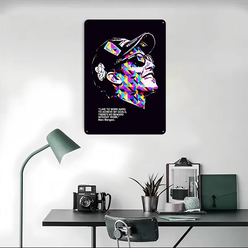 마르크 마르케즈 인용문 틴 사인 벽 장식 포스터 침실 장식 빈티지 금속 사인 남성 공간 장식 벽화 예술