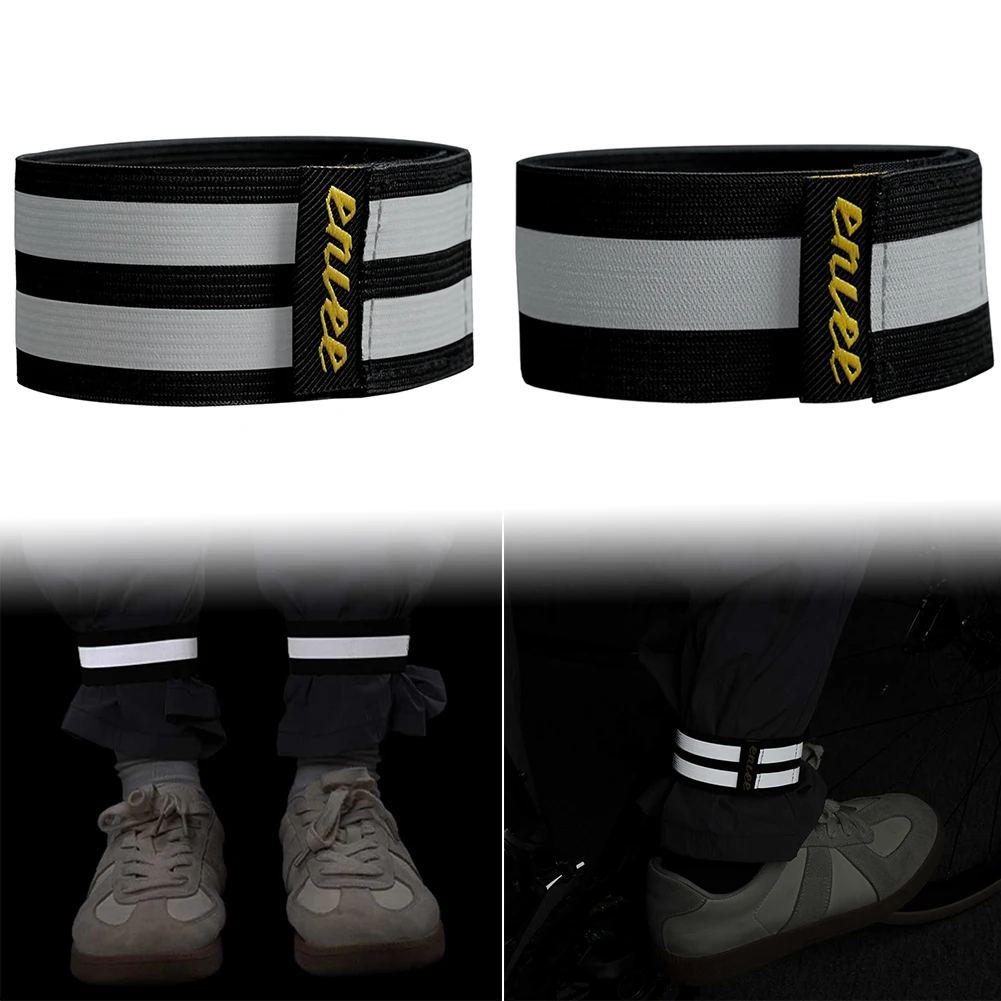 

Anti-Roll Pants Band Adjustable Arms Band Cycling Trouser Strap Reflective Wrist Ankle Bind Bands for Outdoor Sports Jogging