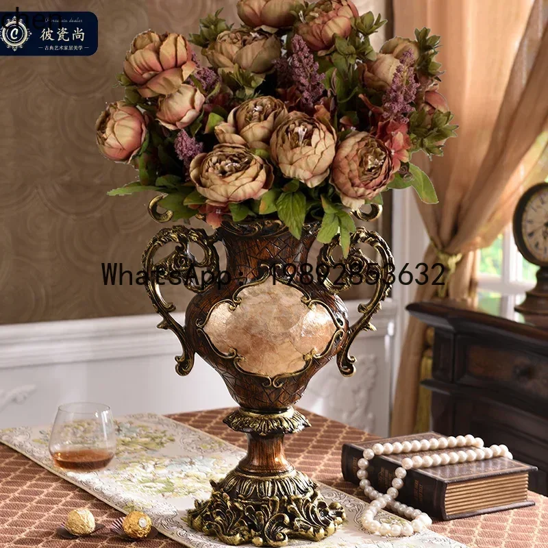 4-9luxury imitation vase ornament living room TV cabinet dining table flower arrangement retro decoration