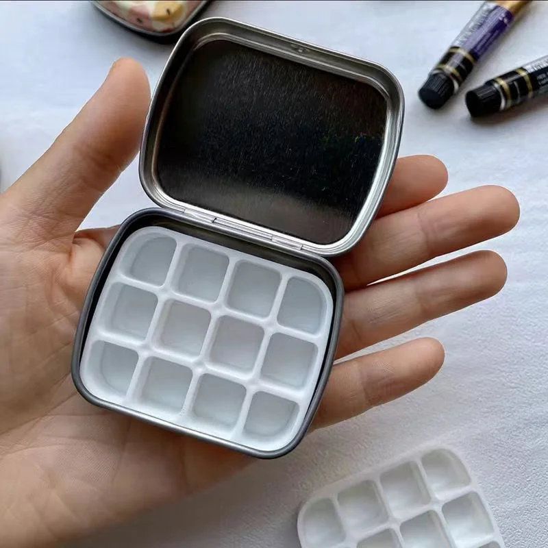 1PC Portable Nail Mini Box Color Palette Style Color Glue Box Ultra-thin Color Palette Storage Nail Polish Glue Nail Polish Box