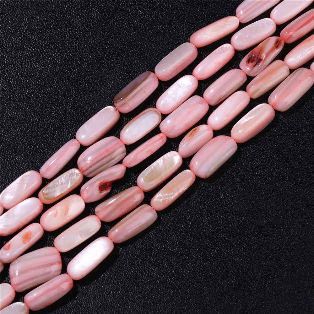 15X6mm Long Stripe Shell Beads Point Stick Mother of Pearl Shell Slice Loose Beads for DIY Making Jewelry Necklace Accessories