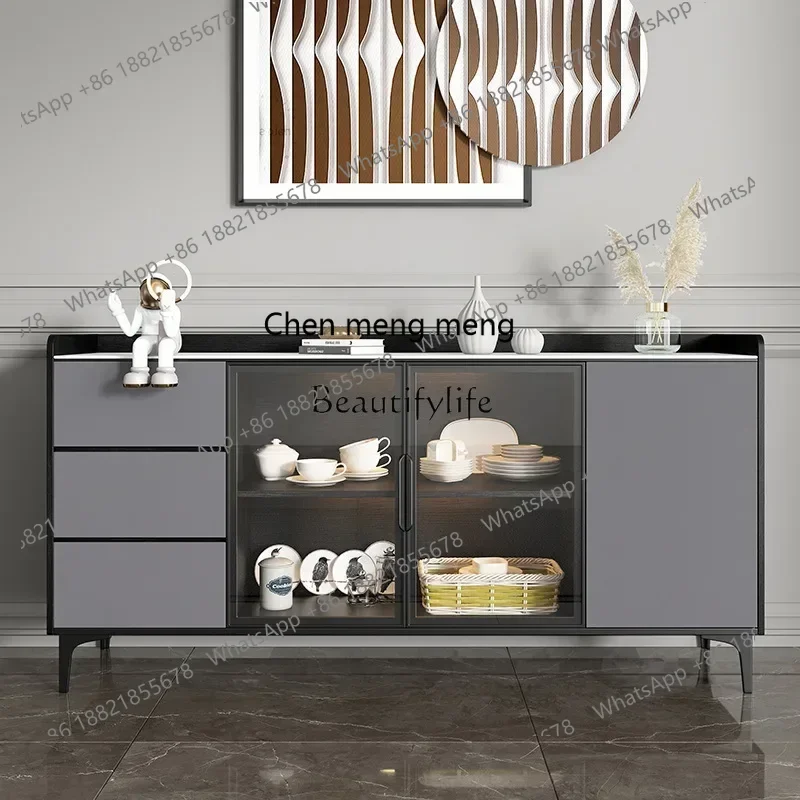 New arrive NEW Side cabinet Modern simple rock slab storage porch tableware side cabinet