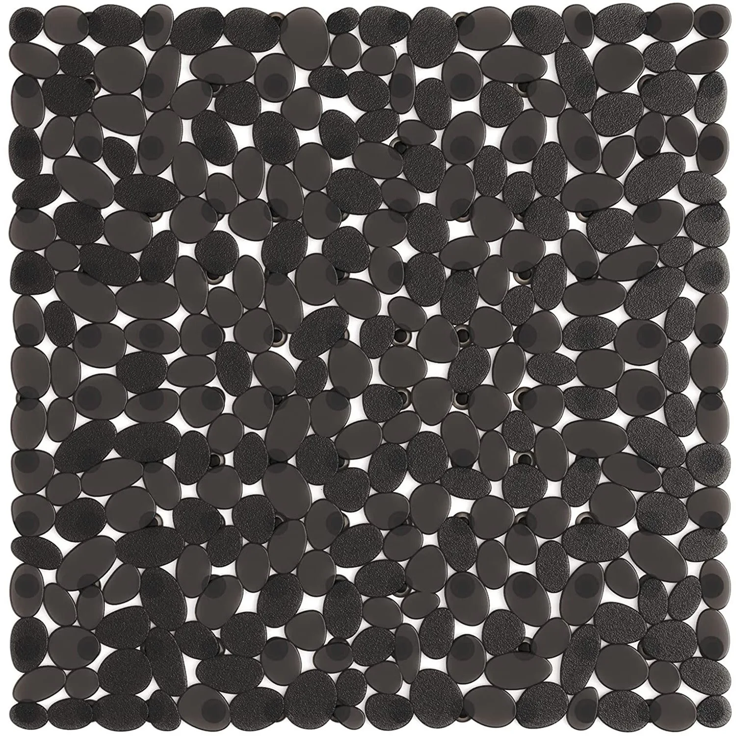 Bath Mat 53x53cm Shower Non-Slip Floor Mat Pebble Design  PVC Bathroom Safety Anti-Slip Massage Pad Square New Upgrade