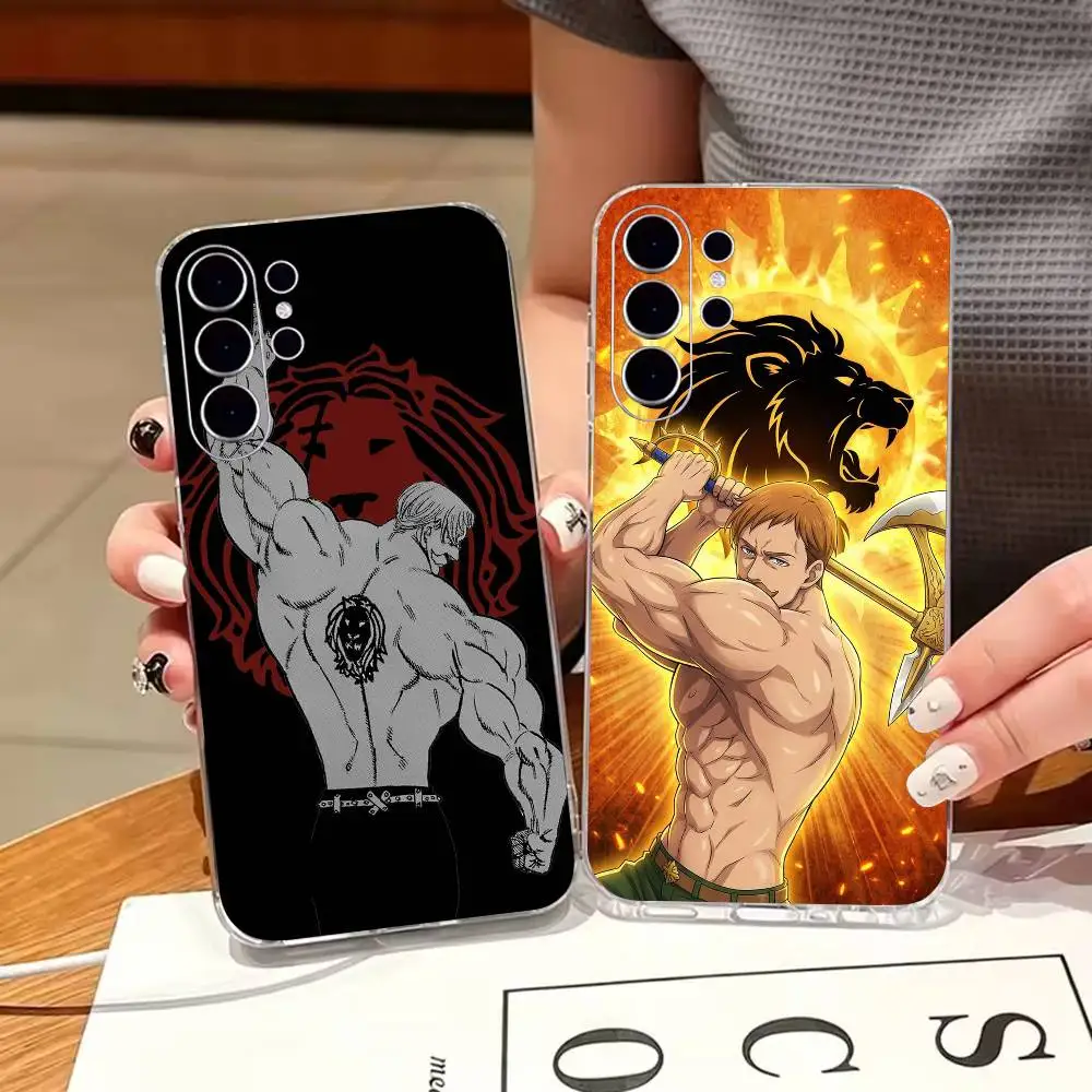 E-Escanor The Seven Deadly Sins Phone Case For Samsung S25,S24,S21,S22,S23,S30,Ultra,S20,Plus,FeTransparent Cover
