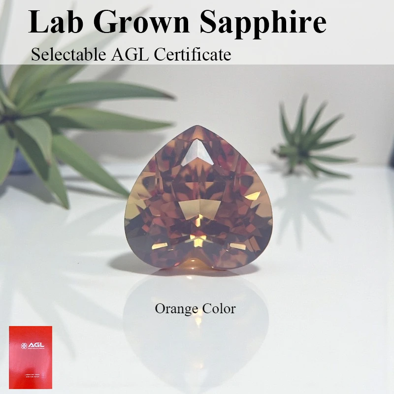 

Лучшие лабораторные выращенные сапфировые сердечки, различные цвета и размеры для кулона, кольцо, изготовление ювелирных изделий своими руками, выборный сертификат AGL