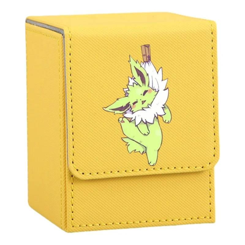 Sylveon Card Case Ptcg Eevee Jolteon Glaceon Umbreon Flareon Diy Leather Action Toy Figures Anime Game Collection Storage Box