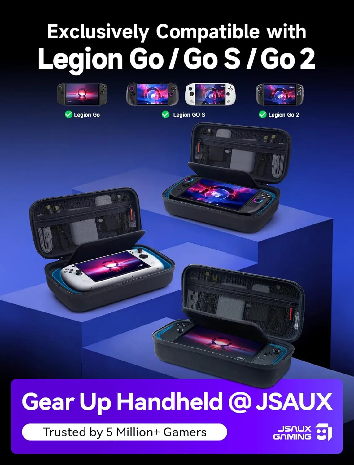 

Чехол для игровой консоли Lenovo Legion Go 2, портативная дорожная сумка для консолей и аксессуаров с большим пространством для хранения