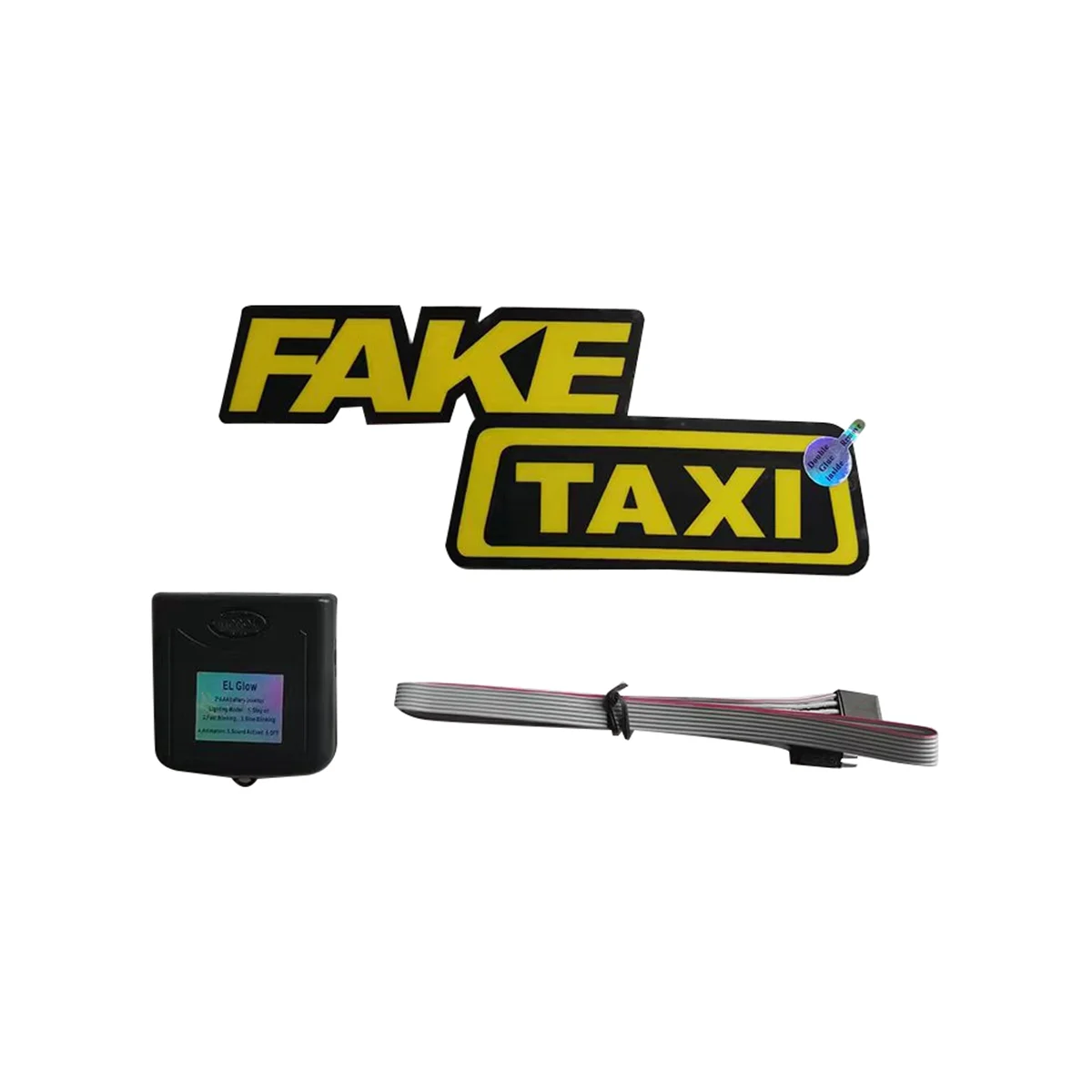 Funny Taxi Window Car Sticker Light Emitting Racing Car Glow Panel Windshield for Styling Decorative Glowing LED