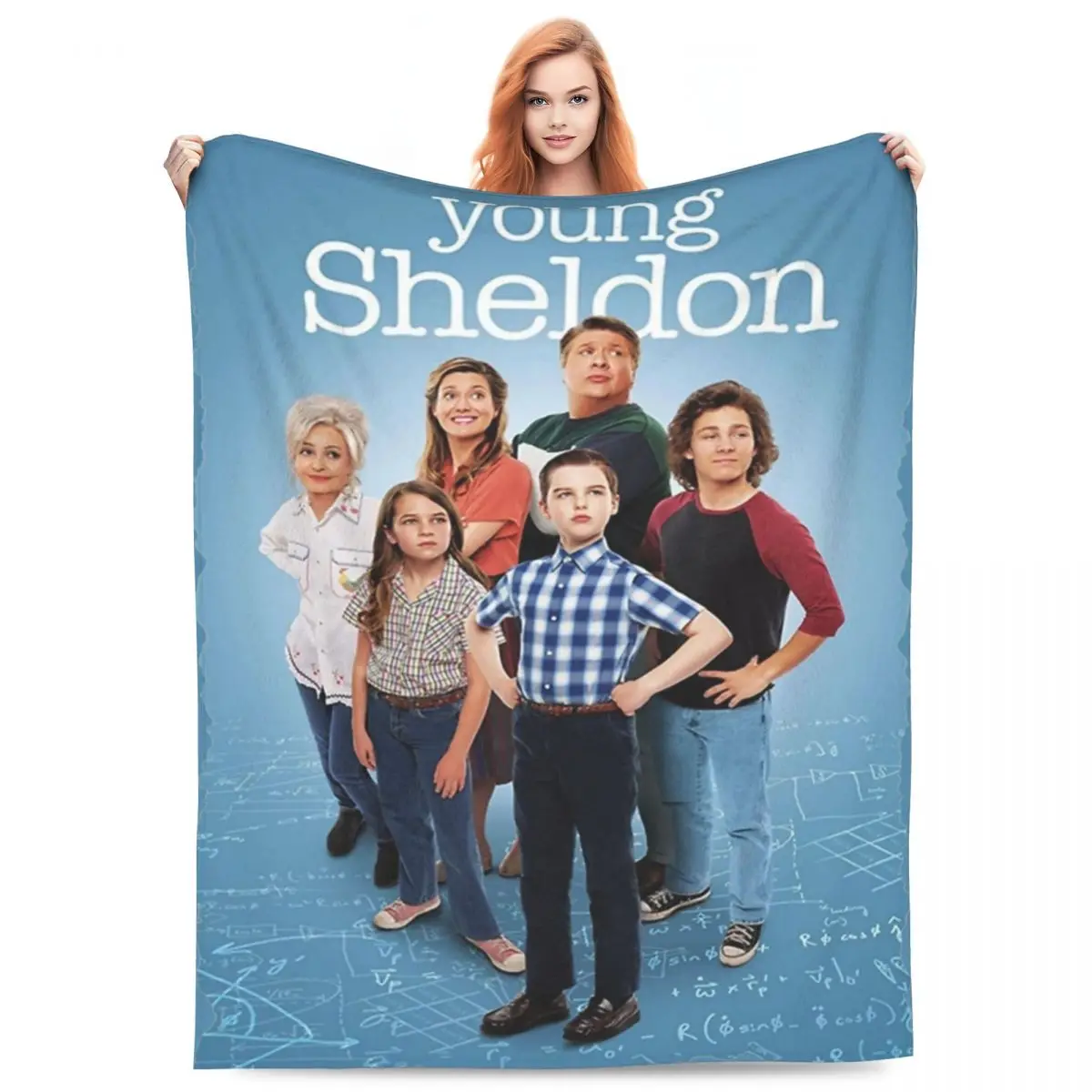 Comfortable Young Sheldon Funny Comedy Blanket Merch Bed Decorative The Big Bang Theory Throws And Blankets Soft Flannel for Car