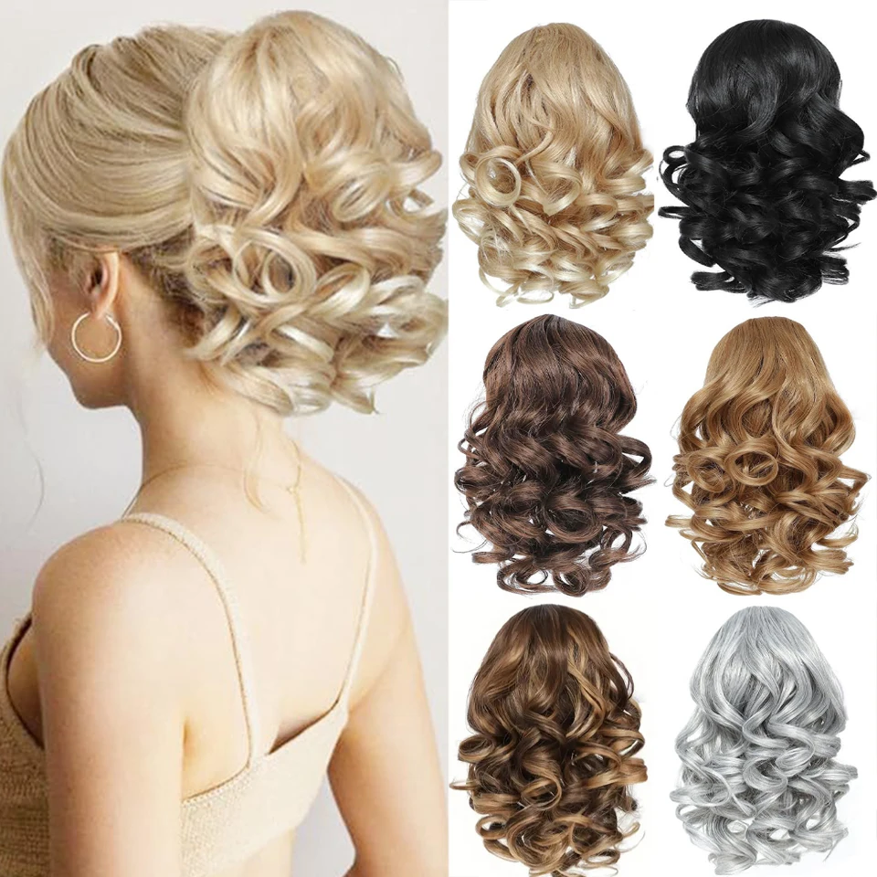 Synthetic 9-inch Short Drawstring Ponytail Clip Style Hair Extension With Elegant Design Suitable for Women's Daily Party Use