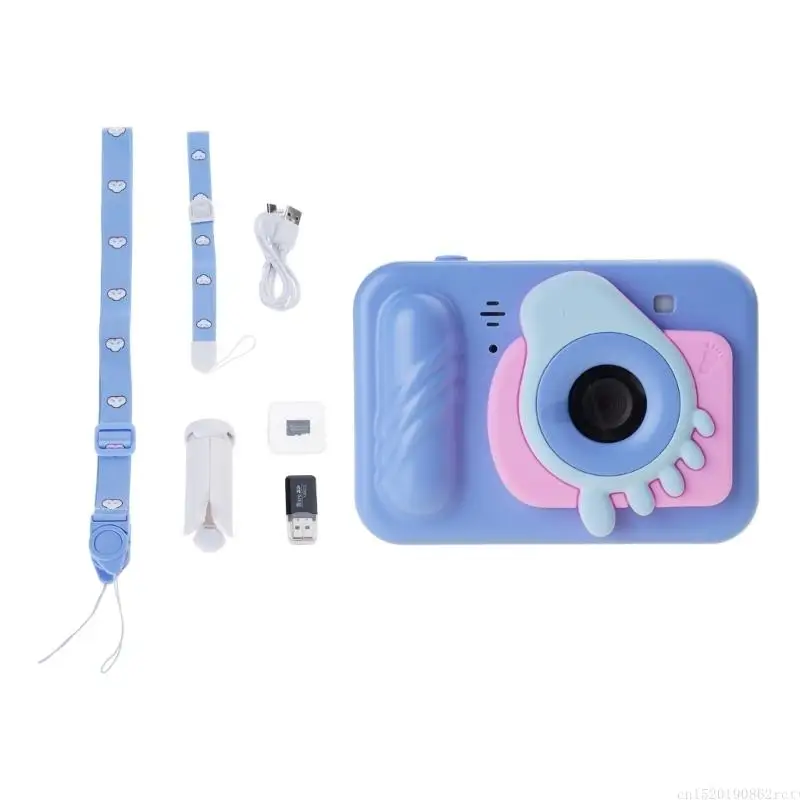 D5BB Waterproof Kids Camera 32GB With 48MP Photos 1080P Video 8X Magnification Floating Design For Pool Beach Snow Fun