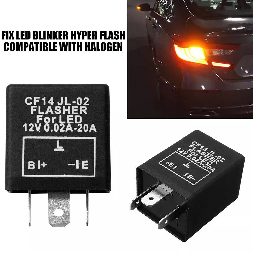

2Pcs 12V 3 Pin LED Adjustable Flasher Relay Turn Signal Indicator Motorbike CF14 JL-02 Motorcycle Flasher Accessories