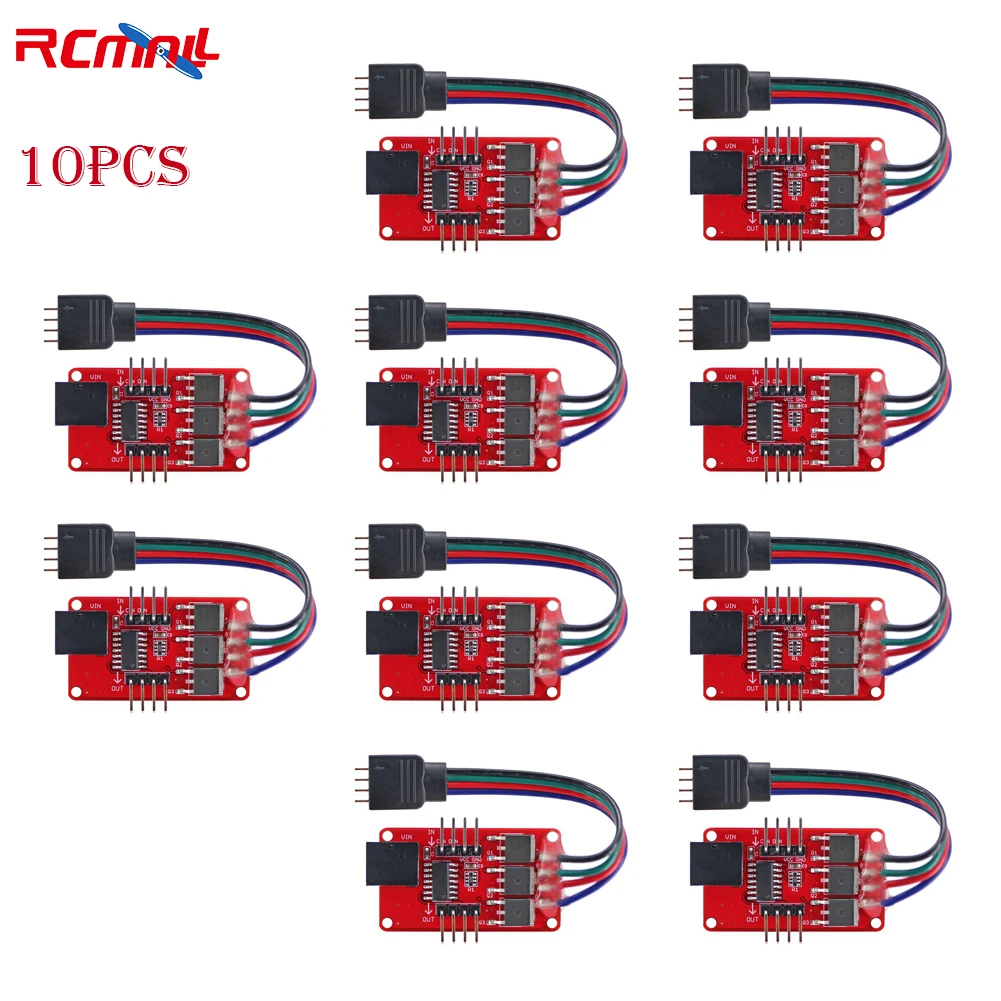 RCmall 10PCS OPEN-SMART Full-color RGB LED Strip Driver Module w/ DC Jack Suitable for 5V MCU System Compatible with Arduino