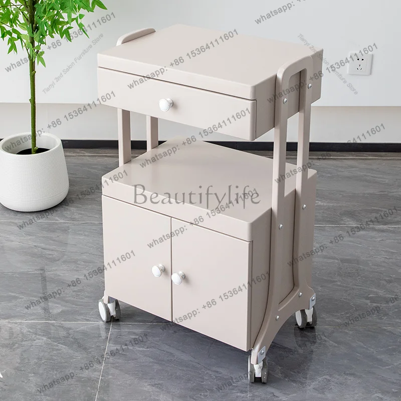 Factory Direct Sales Nordic Beauty Salon Rolling Cart Specific Barber Shop Storage Utility Salon Trolley Makeup Salon Furniture