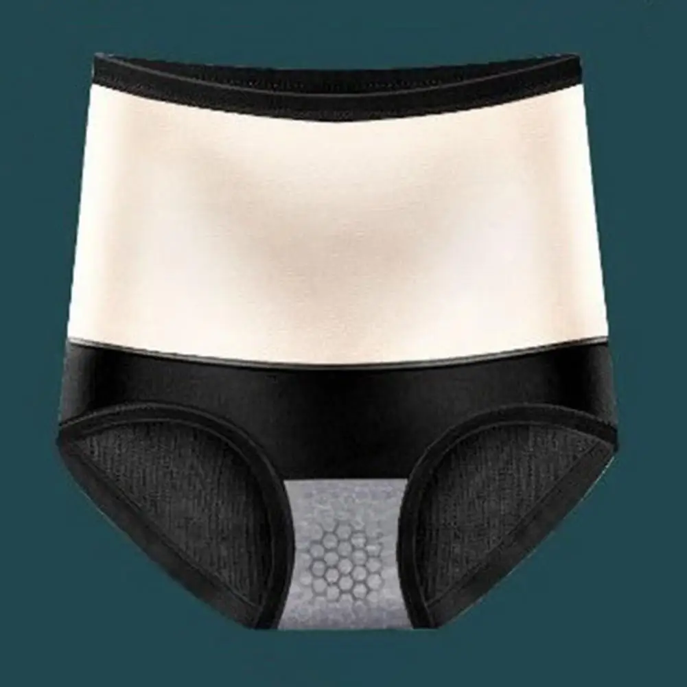 Women Winter Briefs Cozy Plush Women's Underpants with High Waist Tummy Control Uterus Soft Elastic Solid for Warmth