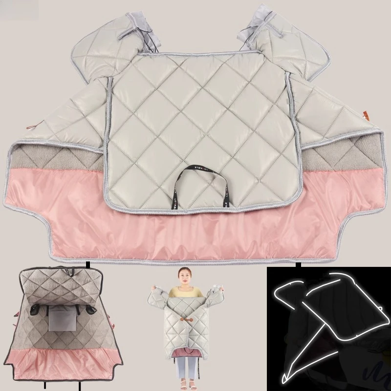 Motorcycle Electric Scooters Winter Wind Shields Plush Thick Waterproof Warm Cold Resistant Ride Quilt for Motorcycle Motorbike