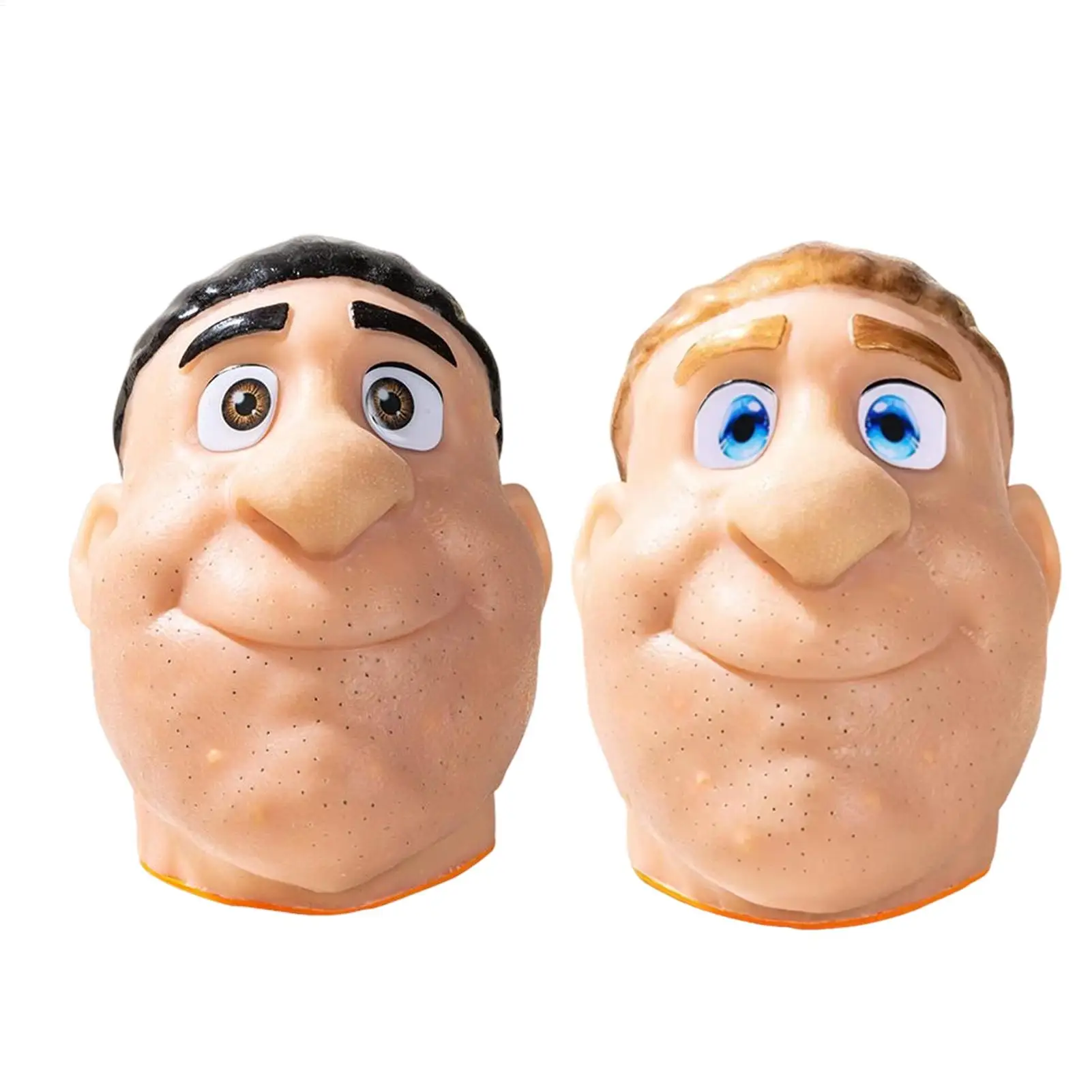 Stress Relief Toy Pimple Squeezing Clip for Blackheads Silicone Stress Ball with Realistic Head Model Addictive Squeeze Toy