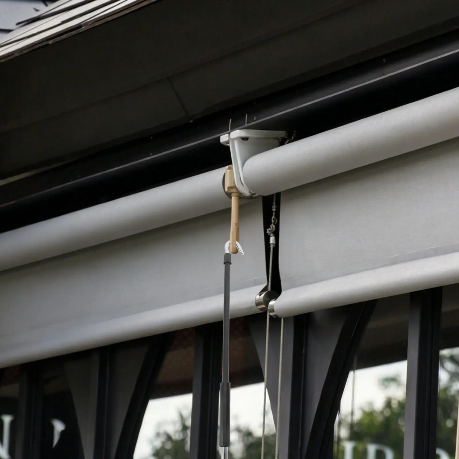 Outdoor Awning Crank Handle Patio Sunshade Rv Crank Hook 20 Opener Stick Manual Operation Roller Shade Hand Tool