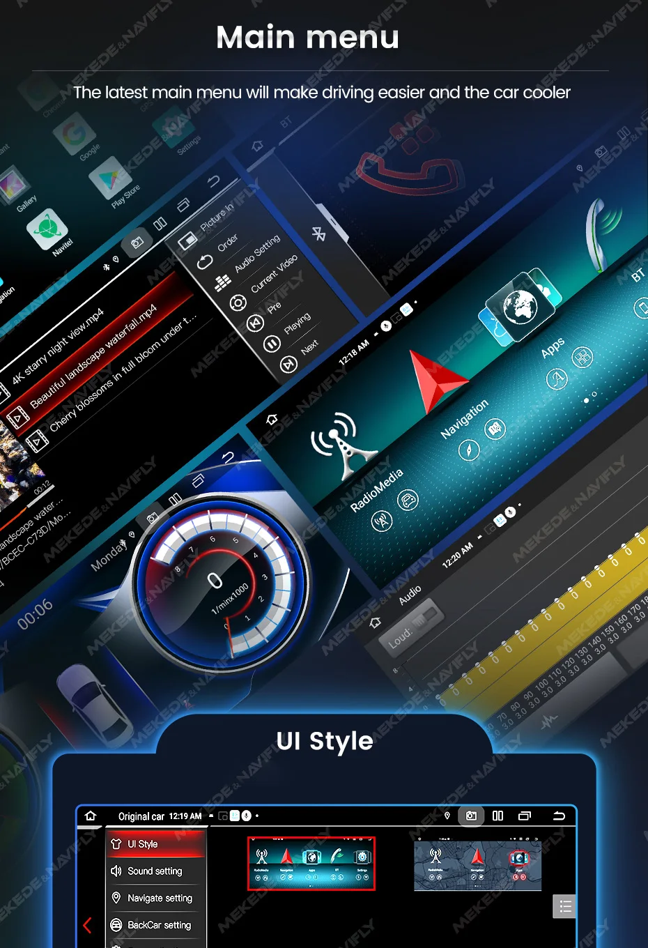 MEKEDE Android 15 10,25" CarPlay Auto für Mercedes-Benz C-Klasse W204 NTG4.0 2008-2010 Autoradio Multimedia-Stereo-Player GPS BT – Detail 27