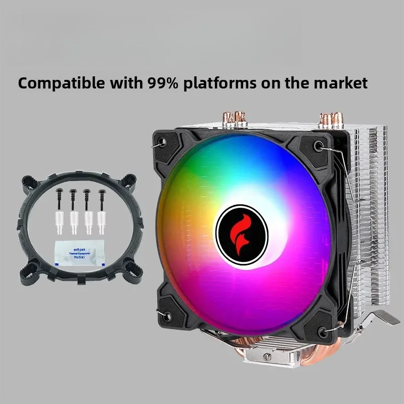 Superior Computer Cpu Radiator 12cm Tower 12th Generation Silent Desktop Air-cooled Four Copper Tube Cpu Fan 1150 Pins I5