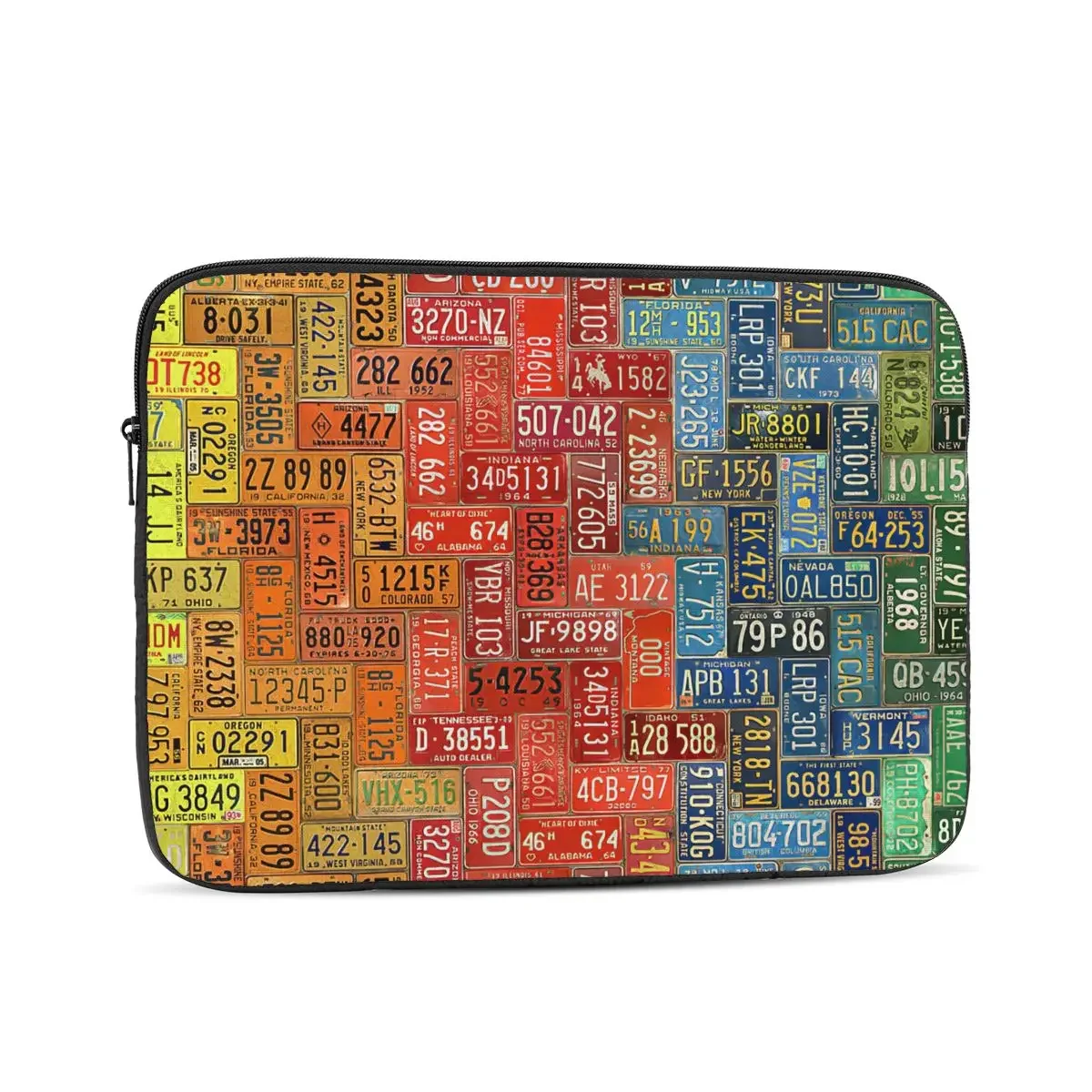 License Plates Of The United States Colorful Tile Pattern Art Computer ipad Laptop Cover Case Laptop Sleeve Bag Portable Cover