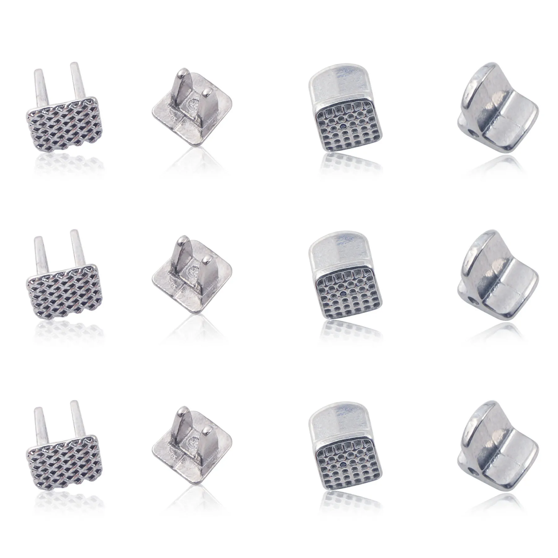 10 unids/bolsa Dental ortodoncia monobloque mordida Turbos tapón de mordida de Metal tamer de lengua de una sola ala picos linguales