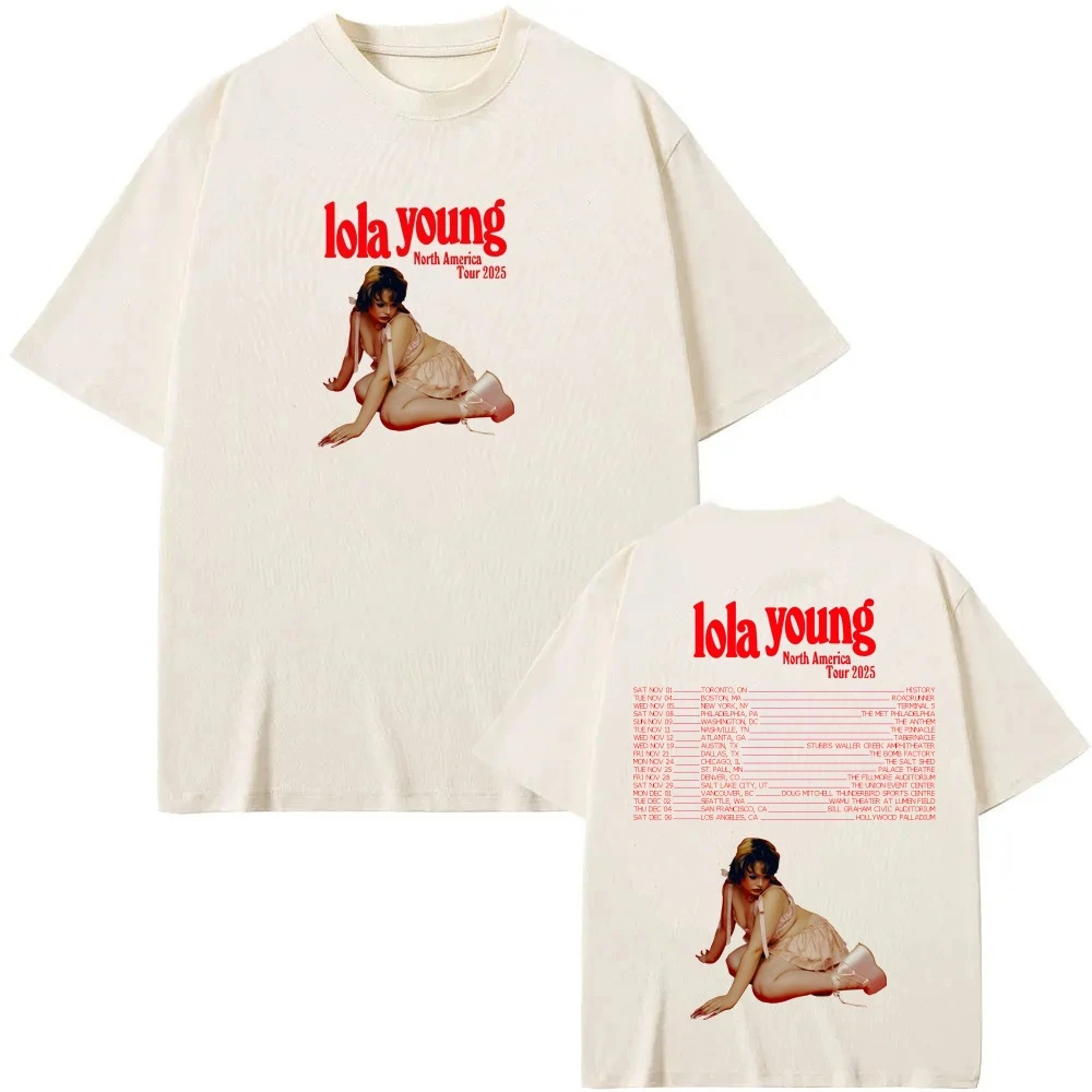 LOLA الشباب جولة تي شيرت الجرافيك الطباعة الهيب هوب القطن تي شيرت عالية الجودة الشرير لينة التي شيرت Ropa Hombre الملابس القوطية #3