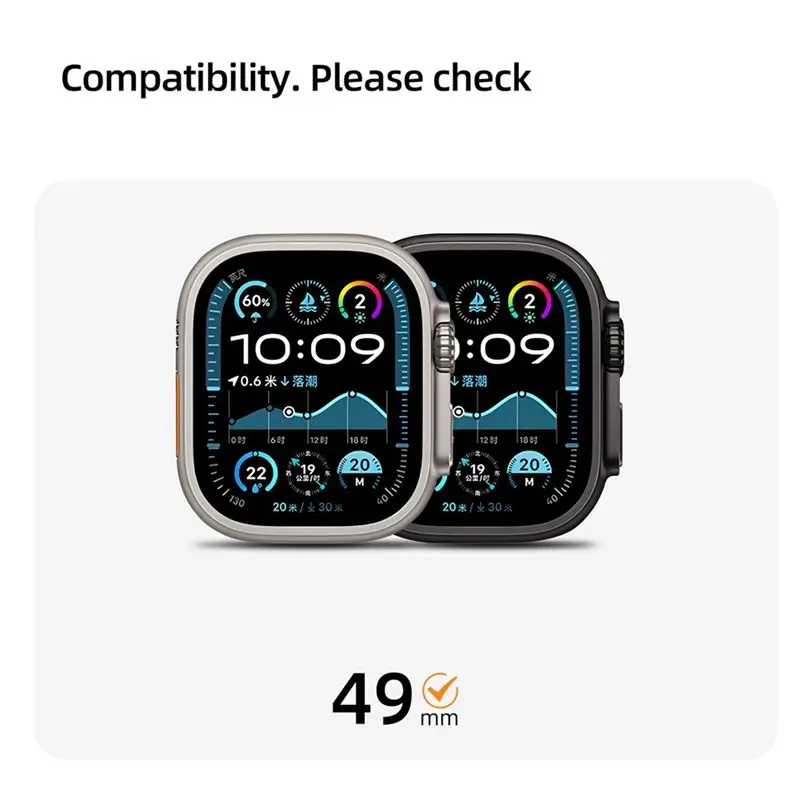 Reliable-Metal Case For Watch Ultra 2 49Mm Protector Case Turn Bumper Cover With Back Shell For Iwatch Ultra 2/Ultra,Metal