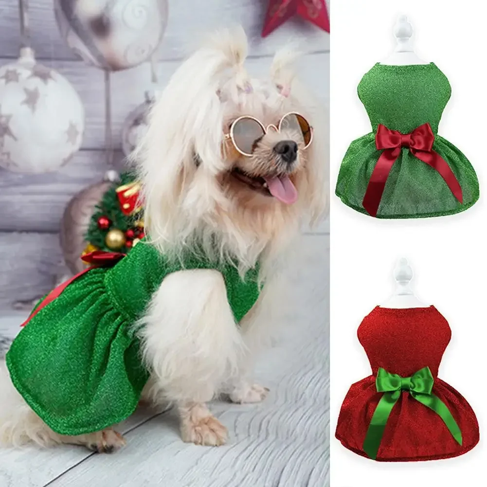 Christmas XMAS Dog Dresses For Small Dogs Clothes Summer Christmas Cosplay Cat Pet Dress Princess Puppy Dress Cat Clothing