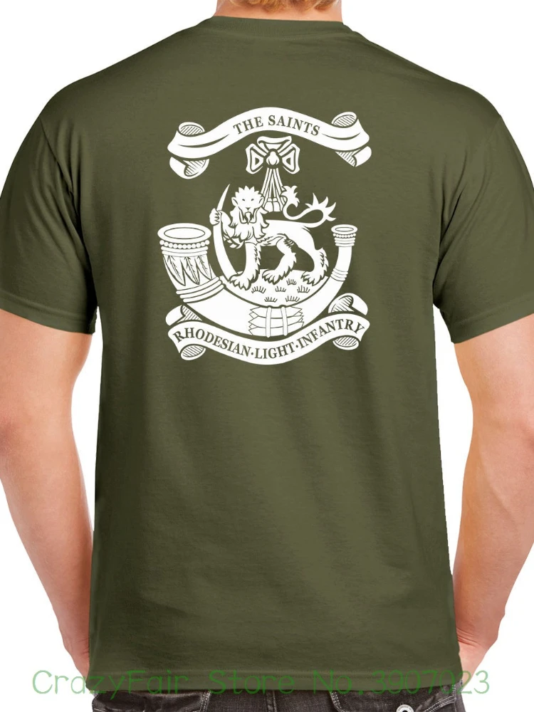 Rhodesian Foreign Legion Rhodesian Light Infantry T-Shirt Short Sleeve Casual 100% Cotton O-Neck Mens T-shirt