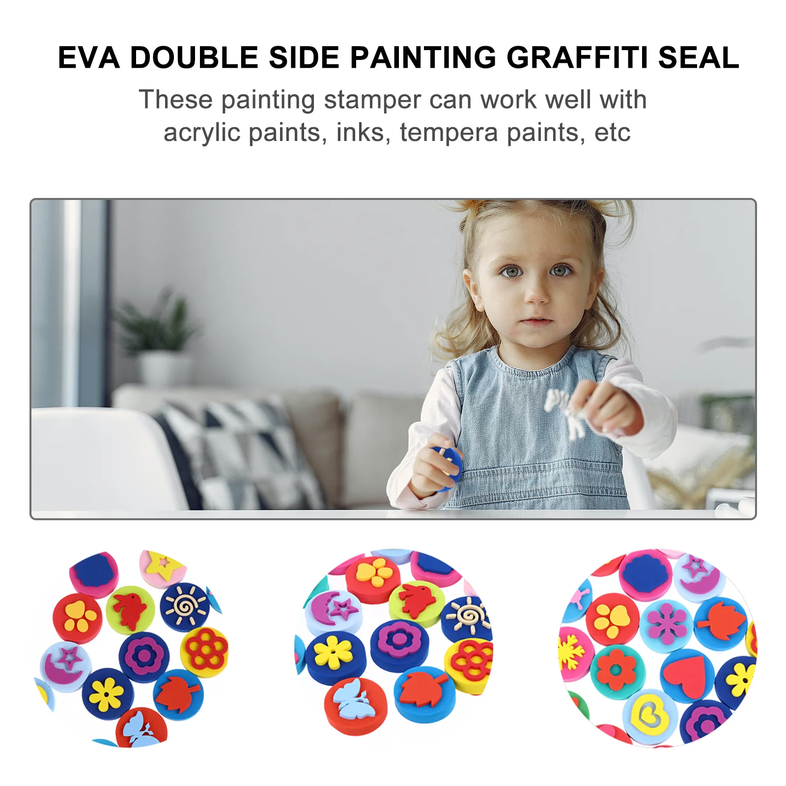 23 Pcs Eva Graffiti Stamp Drawing Stampers Stamps Toy Set Lifelike for Kids Painting Sponges