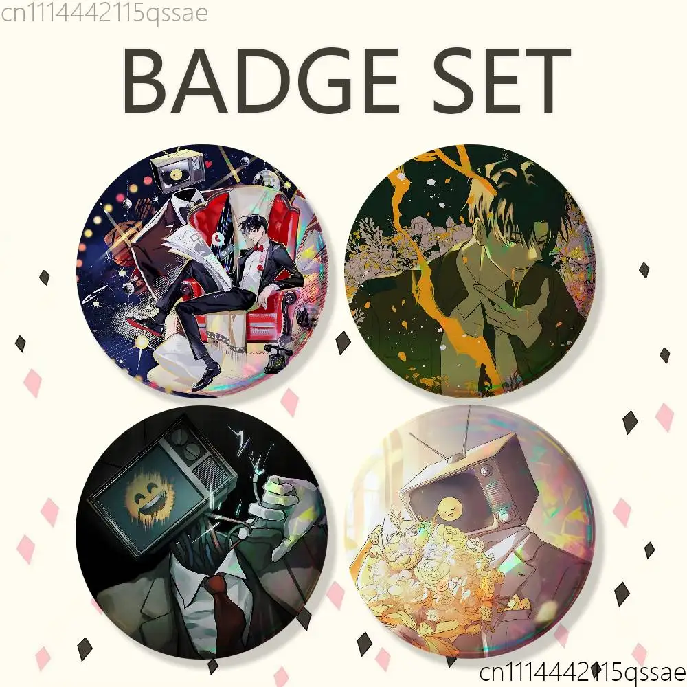Got Agent Choi GDCG 25/32/44/58/75mm Badges Button Round Creative Pin Brooch Badge Bag Decor Accessories
