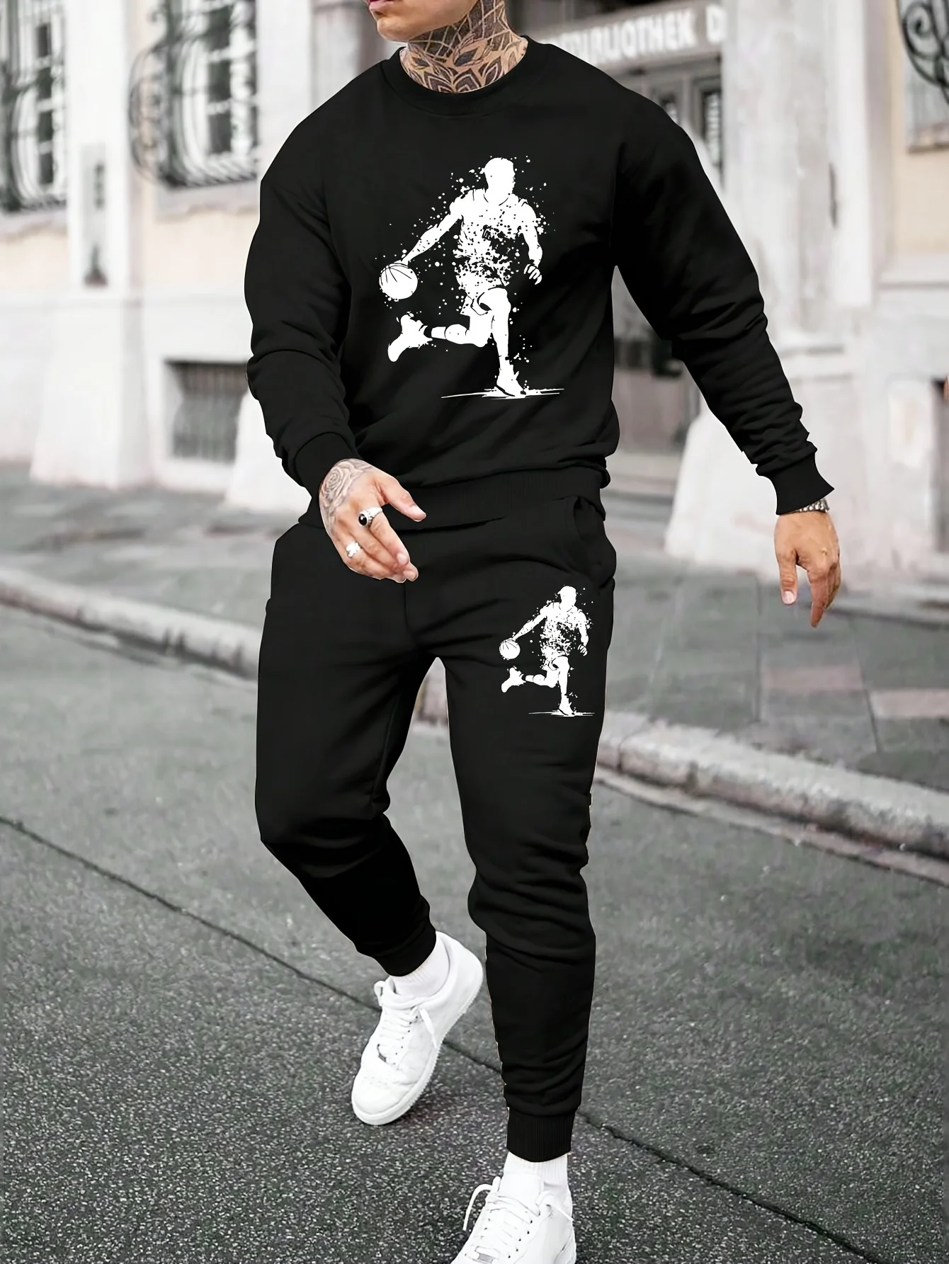 

2025Autumn/Winter Fashion Y2KOversized 3D Print Hoodie Outdoor Pant Men's Clothing Tracksuit two-piece Set Men's Clothing Sets