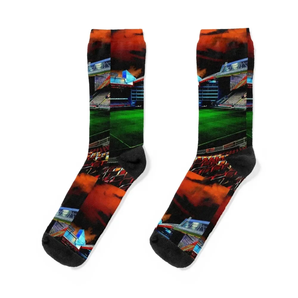 Vista dello stadio di 1. FC scaldacqua-Red Devils Art Socks calze calze da uomo firmate a compressione da donna