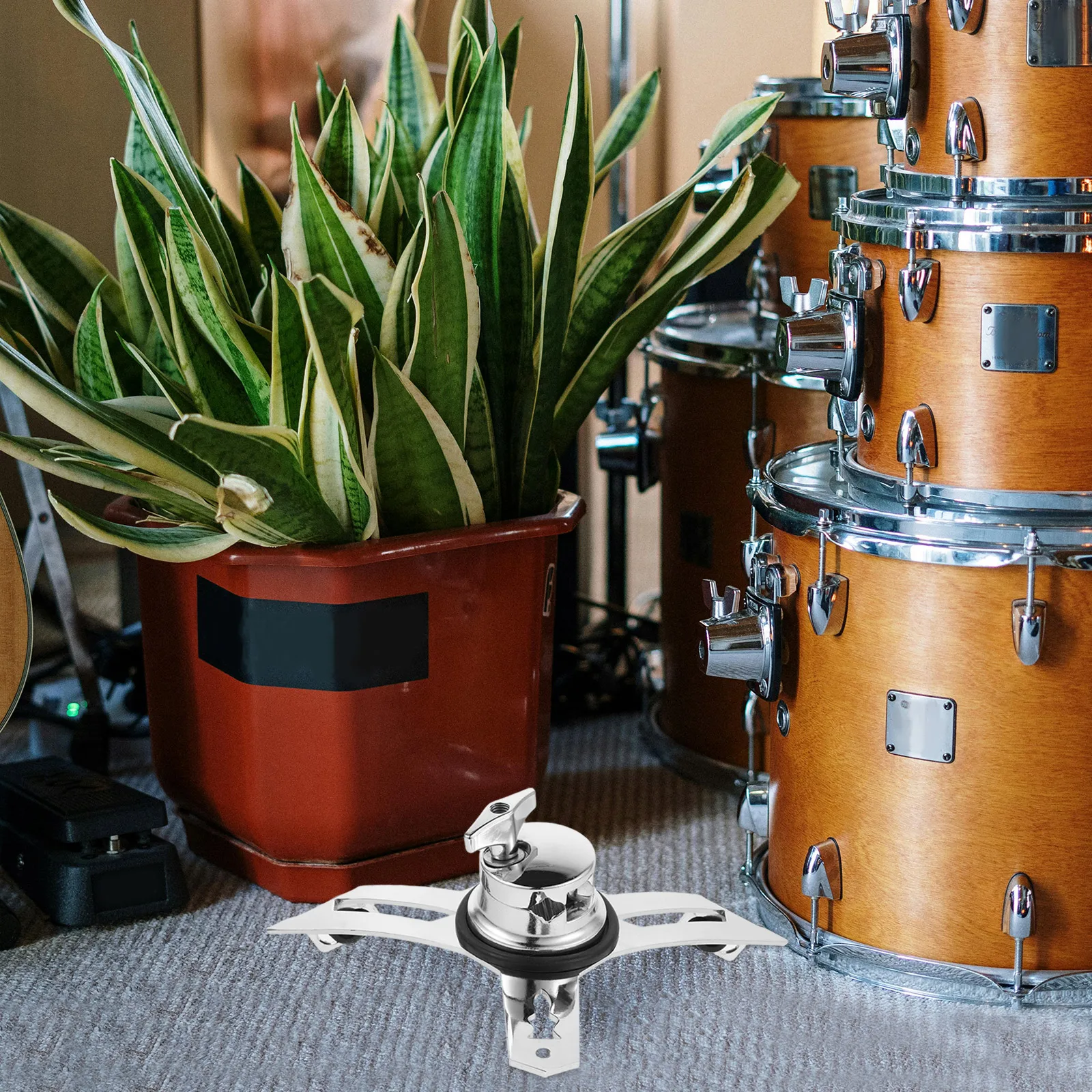 

Metal Tom Drum Suspension Mount Rack Percussion Instrument Accessory Holder Performance Display Stand Hardware Durable for Live