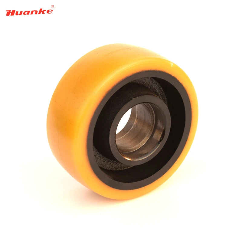 forklift parts 125*50mm PU balance wheel which use 6204 bearing
